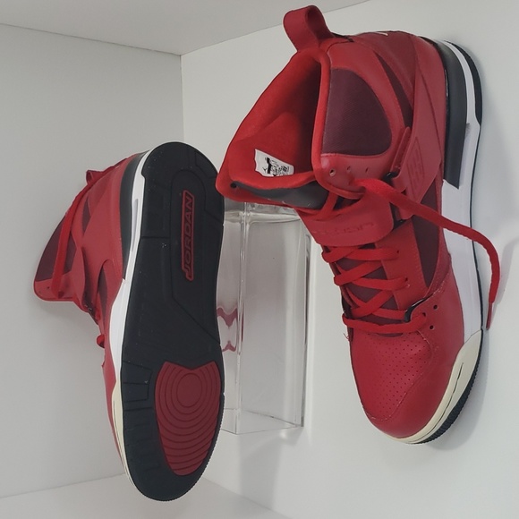 Jordan Flight 45 High Men Basketball, Size 11½, Red - Picture 2 of 15